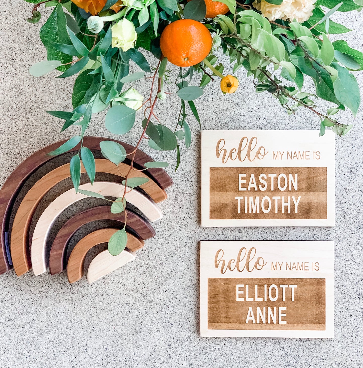 Hello My Name is Baby Announcement