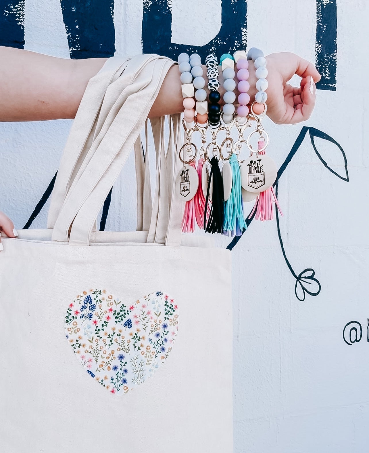 Silicone Wristlet Keychain | Let's Be Wildflowers