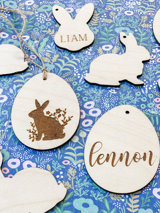 Easter Basket Tag Egg Tag Bunny Tag Name Tag Easter Basket Personalized Tag Easter Gifts
