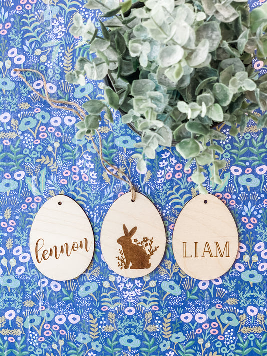 Easter Basket Tag Egg Tag Bunny Tag Name Tag Easter Basket Personalized Tag Easter Gifts