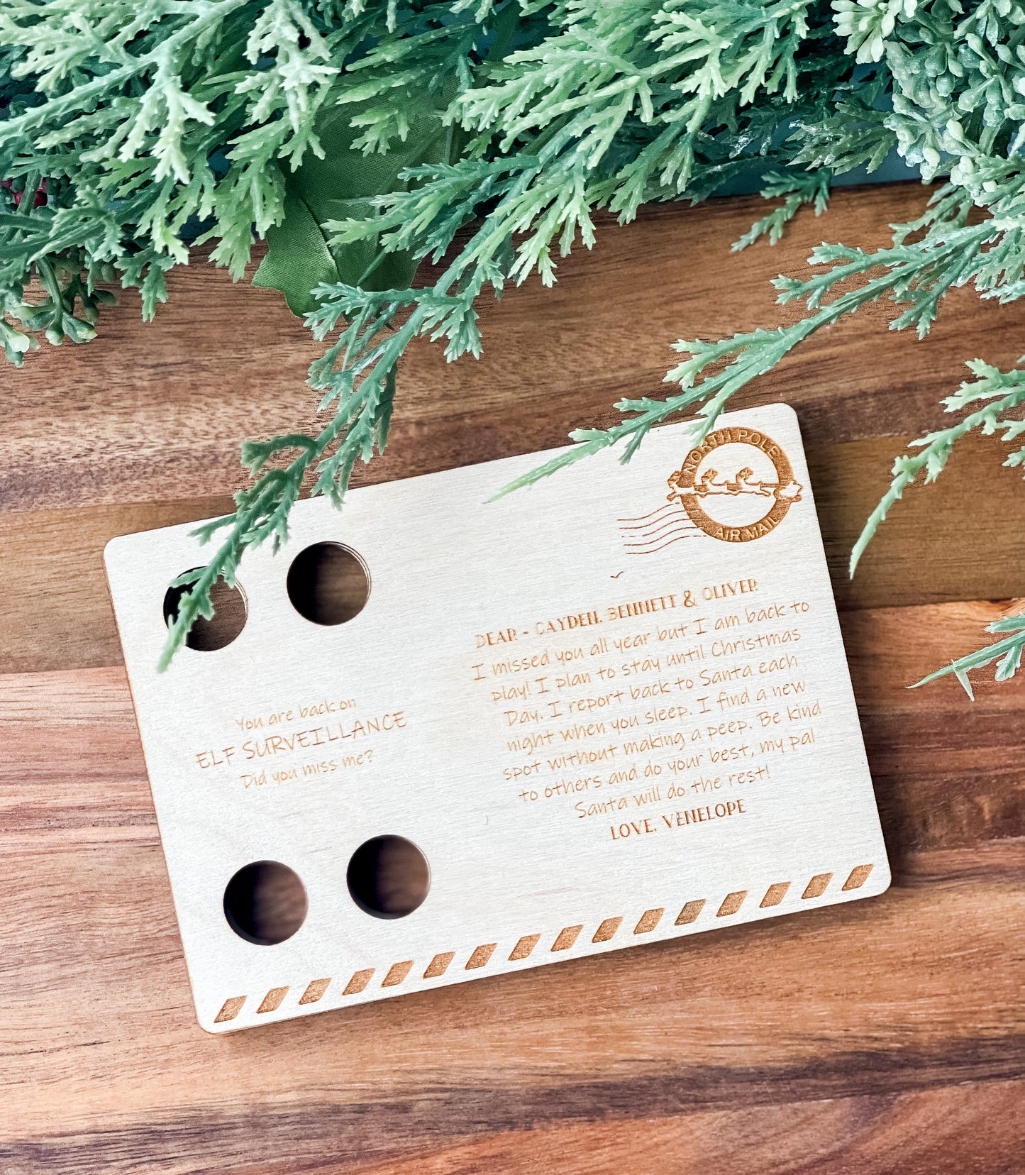 Elf Postcard | Elf on the Shelf | Elf Return Postcard | Elf Tradition | Christmas Tradition | Christmas Keepsake