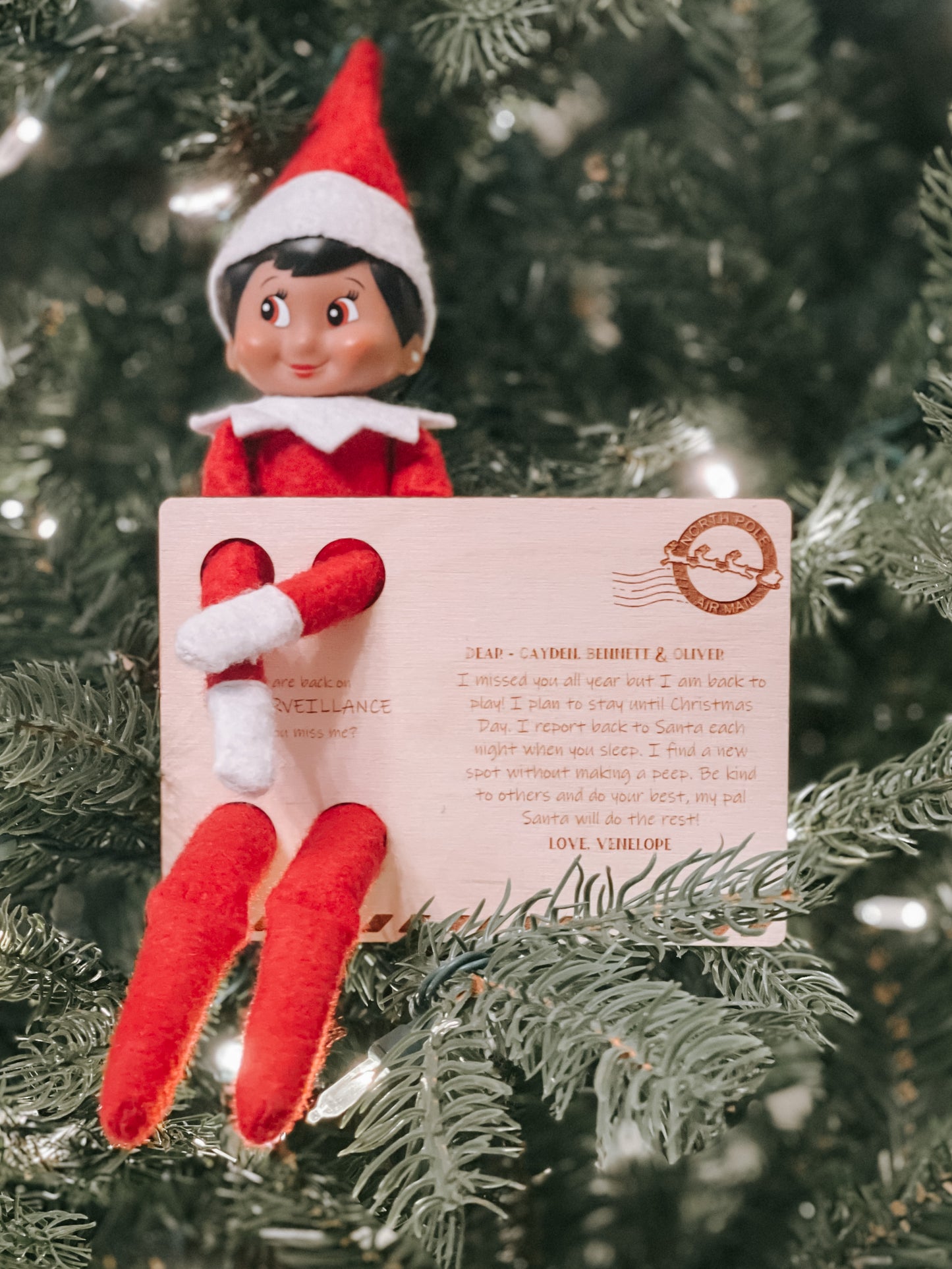 Elf Postcard | Elf on the Shelf | Elf Return Postcard | Elf Tradition | Christmas Tradition | Christmas Keepsake
