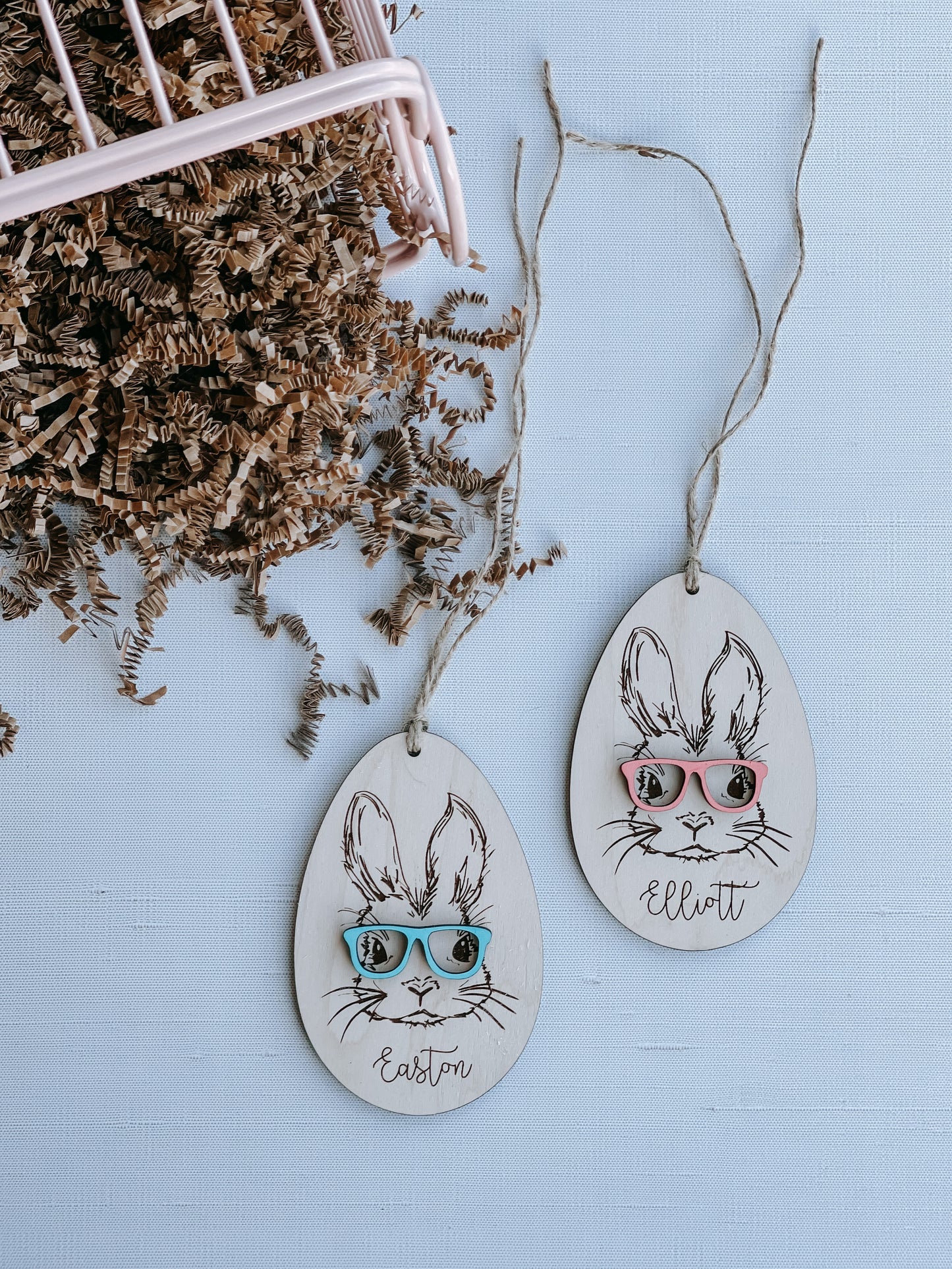 Easter Basket Tag | Bunny w/ Glasses